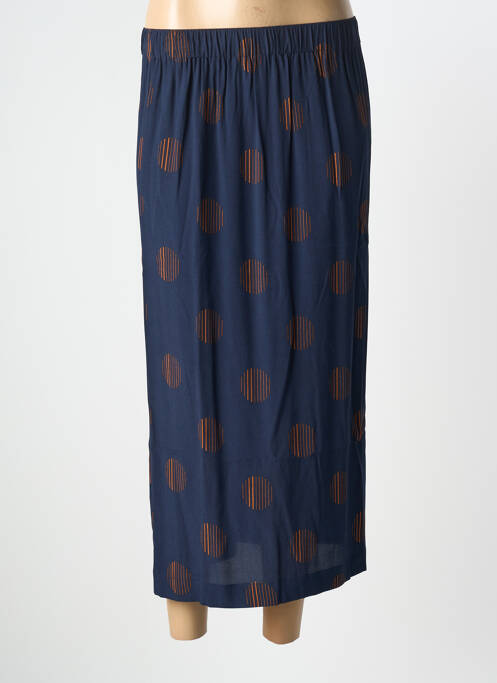 Jupe longue tissage crêpe bleu DES PETITS HAUTS femme