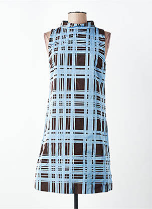Robe courte sans manche sans manche bleu NIU femme