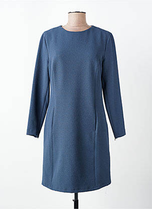 Robe mi-longue manches longues manches longues bleu HOSS femme