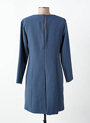 Robe mi-longue manches longues manches longues bleu HOSS femme