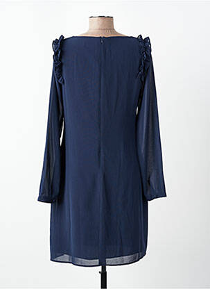 Robe courte fermeture zippée au dos manches longues bleu MOLLY BRACKEN femme