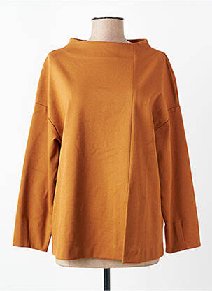 Top stretch manches longues marron ANNA SERAVALLI femme