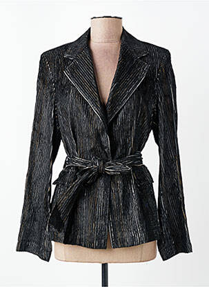 Veste casual col tailleur noir DIEGA femme