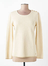 Pull coupe cintrée manches longues beige DES PETITS HAUTS femme