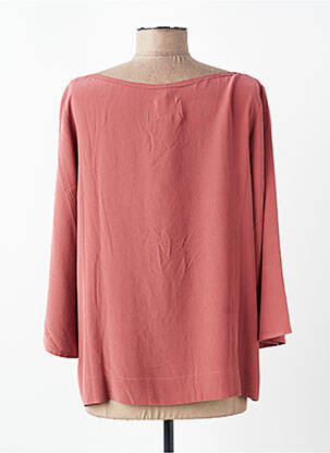 Blouse col rond manches longues rose DIEGA femme