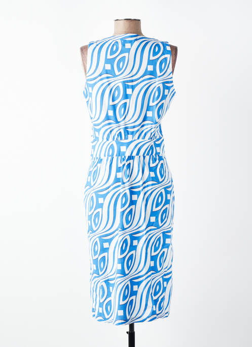Robe mi-longue imprimé fantaisie sans manche bleu NIU femme