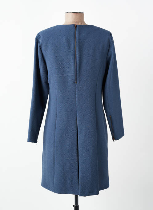 Robe mi-longue manches longues manches longues bleu HOSS femme