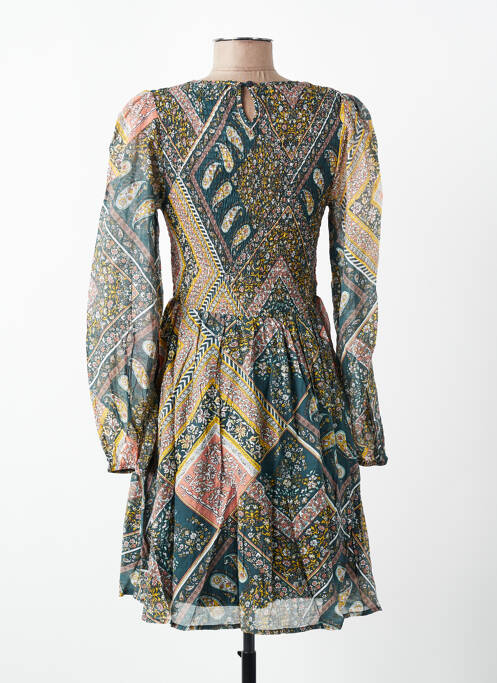Robe mi-longue imprimé fleurs manches longues vert MOLLY BRACKEN femme