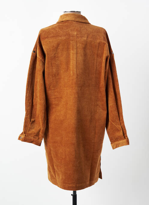 Robe courte manches longues manches longues marron MOLLY BRACKEN femme