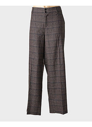 Pantalon large fermeture zippée sous rabat boutonné taille normale marron STREET ONE femme