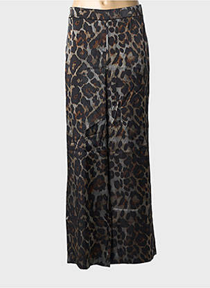 Pantalon large taille normale taille normale noir GEISHA femme