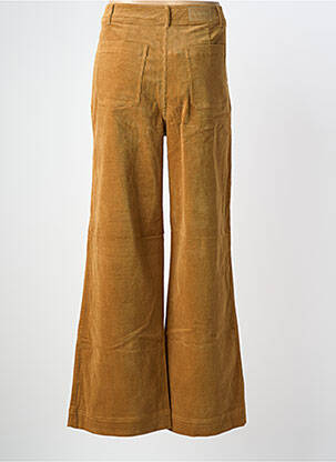Pantalon large fermeture zippée sous rabat boutonné taille normale jaune SURKANA femme