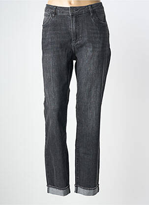Jeans coupe droite stretch taille normale gris GEISHA femme