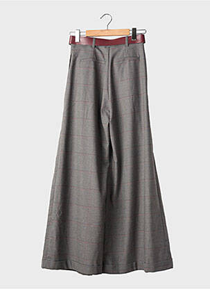 Pantalon large fermeture zippée sous rabat boutonné taille normale gris IMPERIAL femme