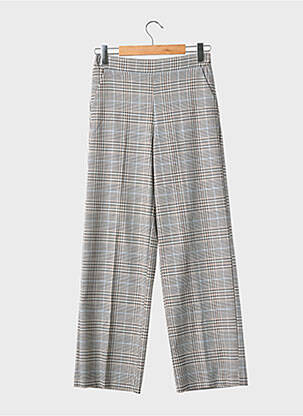 Pantalon large tissage popeline taille normale gris IMPERIAL femme