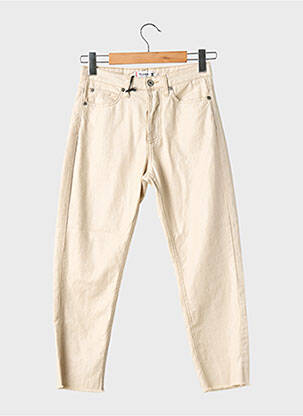 Pantalon 7/8 fermeture zippée sous rabat boutonné taille normale or PLEASE femme