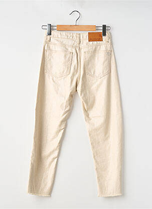 Pantalon 7/8 fermeture zippée sous rabat boutonné taille normale or PLEASE femme