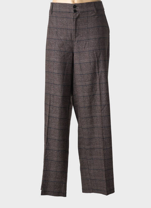 Pantalon large fermeture zippée sous rabat boutonné taille normale marron STREET ONE femme