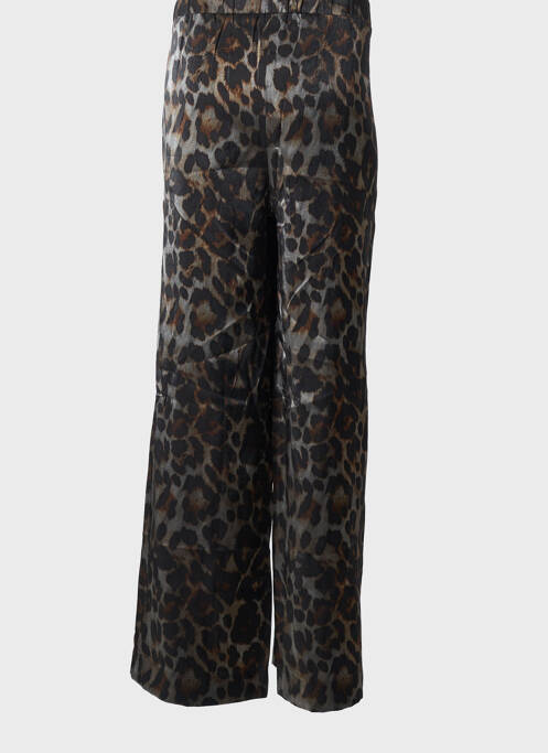 Pantalon large taille normale taille normale noir GEISHA femme