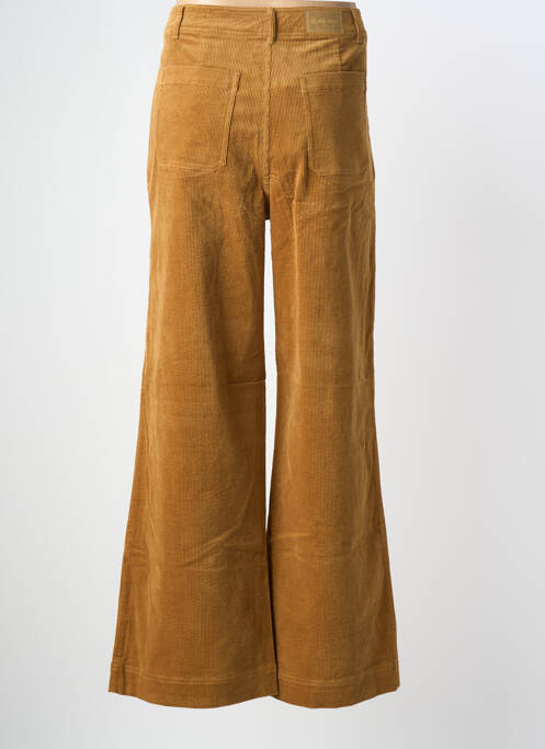 Pantalon large fermeture zippée sous rabat boutonné taille normale jaune SURKANA femme