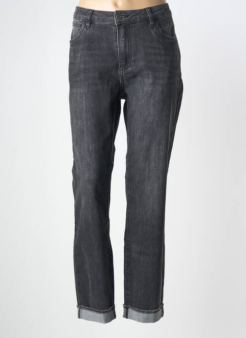 Jeans coupe droite stretch taille normale gris GEISHA femme