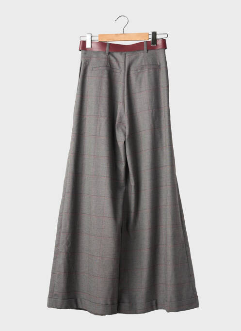 Pantalon large fermeture zippée sous rabat boutonné taille normale gris IMPERIAL femme