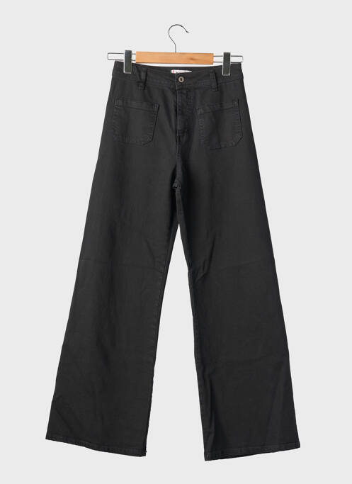 Jeans coupe large stretch taille normale noir PLEASE femme