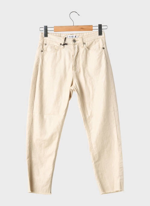 Pantalon 7/8 fermeture zippée sous rabat boutonné taille normale or PLEASE femme