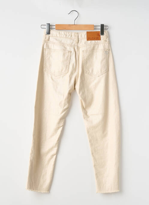 Pantalon 7/8 fermeture zippée sous rabat boutonné taille normale or PLEASE femme