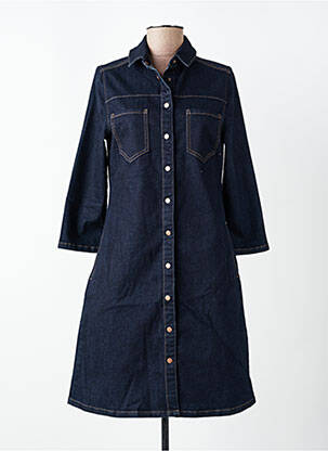 Robe mi-longue manches longues manches longues bleu STREET ONE femme