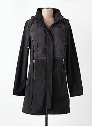Manteau long a capuche a capuche noir STREET ONE femme