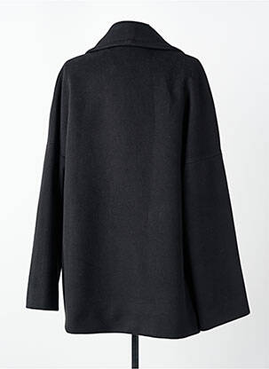 Manteau court coupe droite sans capuche noir PLEASE femme