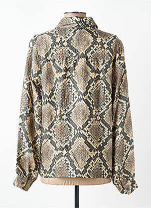 Chemisier tissage crêpe manches longues gris GEISHA femme