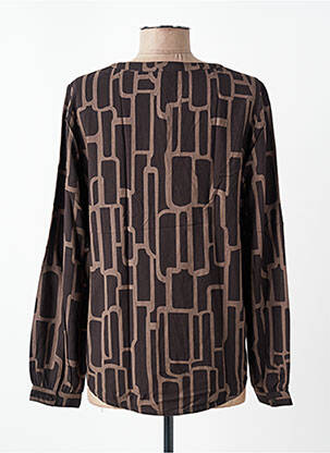 Chemisier tissage popeline manches longues marron STREET ONE femme
