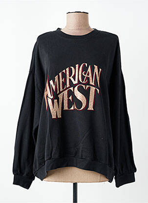 Sweat-shirt stretch manches longues noir MARCELLO COLLECTION femme