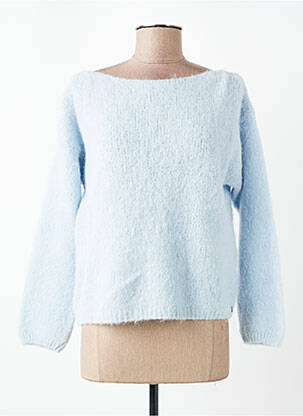 Pull col bateau manches longues bleu PLEASE femme