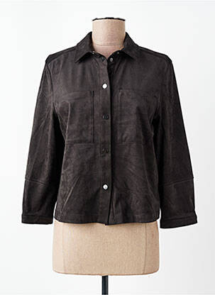 Veste casual tissage suedine marron STREET ONE femme