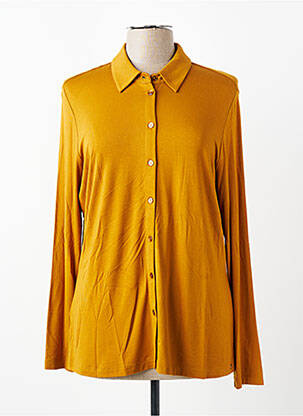 Chemisier coupe cintrée manches longues jaune SURKANA femme