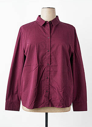 Chemisier tissage popeline manches longues violet STREET ONE femme