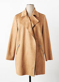 Manteau long coupe cintrée sans capuche beige STREET ONE femme