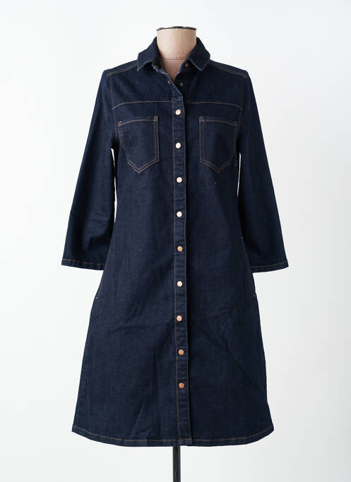 Robe mi-longue manches longues manches longues bleu STREET ONE femme