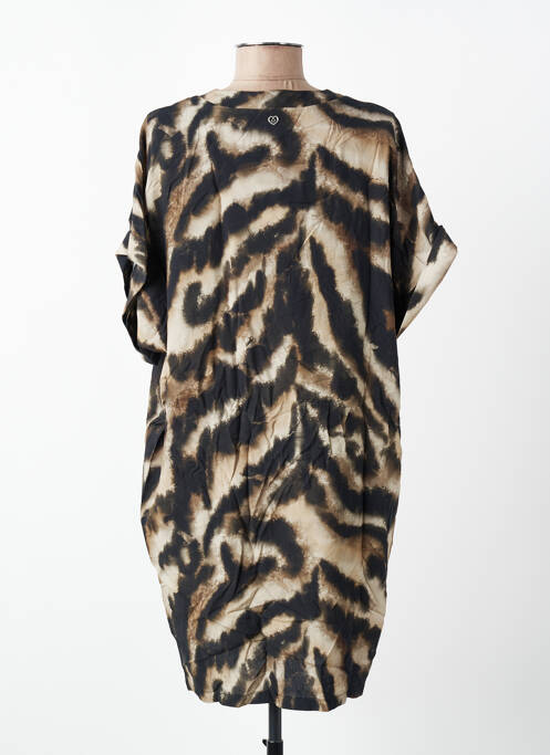 Robe courte manches courtes manches courtes marron PLEASE femme