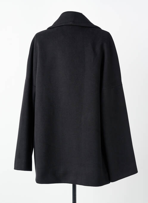 Manteau court coupe droite sans capuche noir PLEASE femme