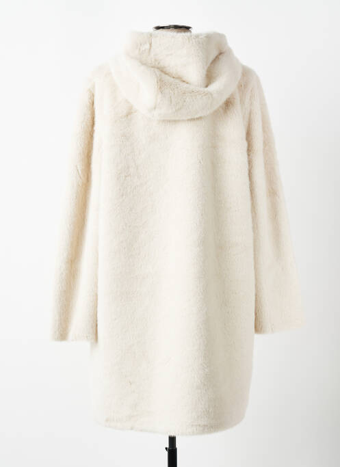 Manteau long coupe cintrée a capuche beige STREET ONE femme