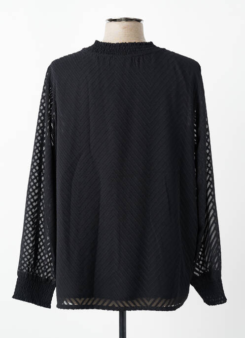 Blouse légère et transparente manches longues noir STREET ONE femme