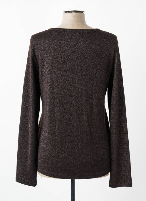 Top stretch manches longues marron STREET ONE femme