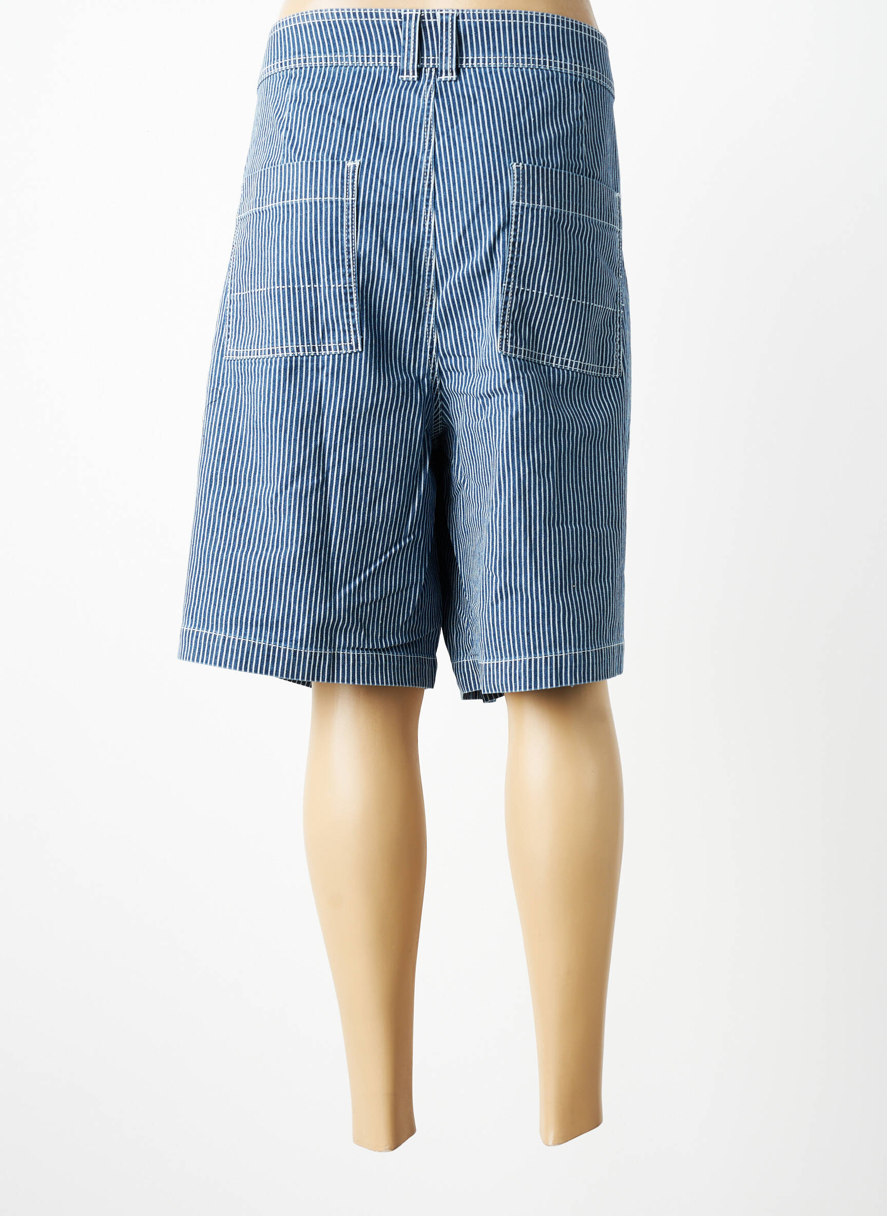 Bermuda coupe droite taille normale bleu SHEEGO femme