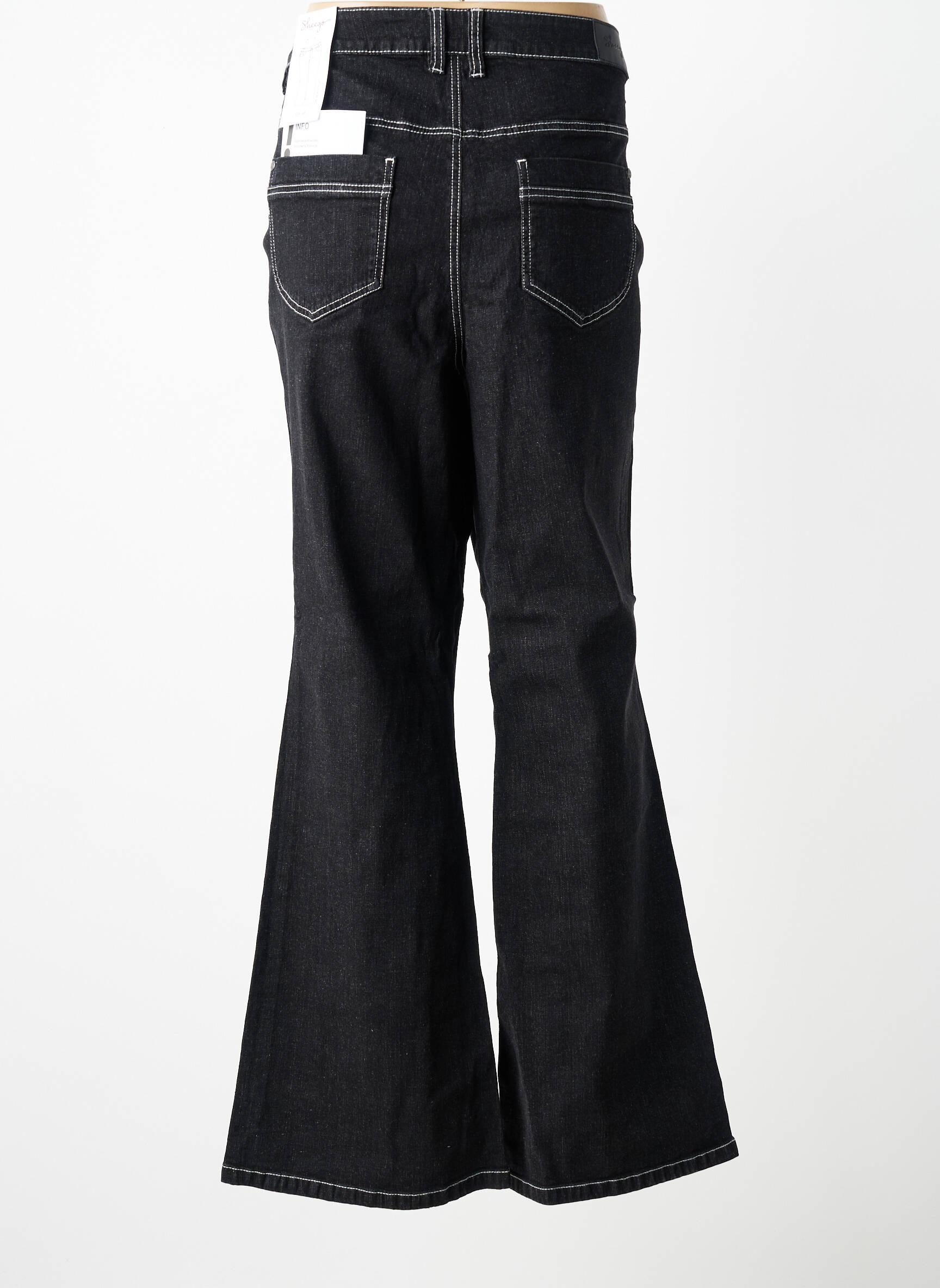 Jeans bootcut taille normale taille normale noir SHEEGO femme