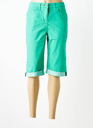 Corsaire tissage denim taille normale vert SHEEGO femme