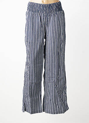 Pantalon droit tissage popeline taille normale bleu SHEEGO femme